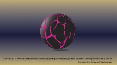 Boule nervee de rose