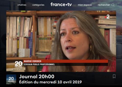 Scrib aix chez france2 journal 20h 10 04 19 1