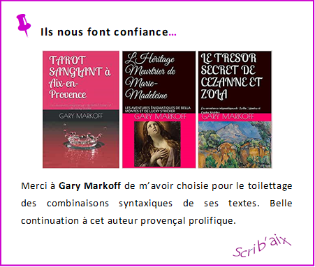 Scrib aix remercie gary markoff